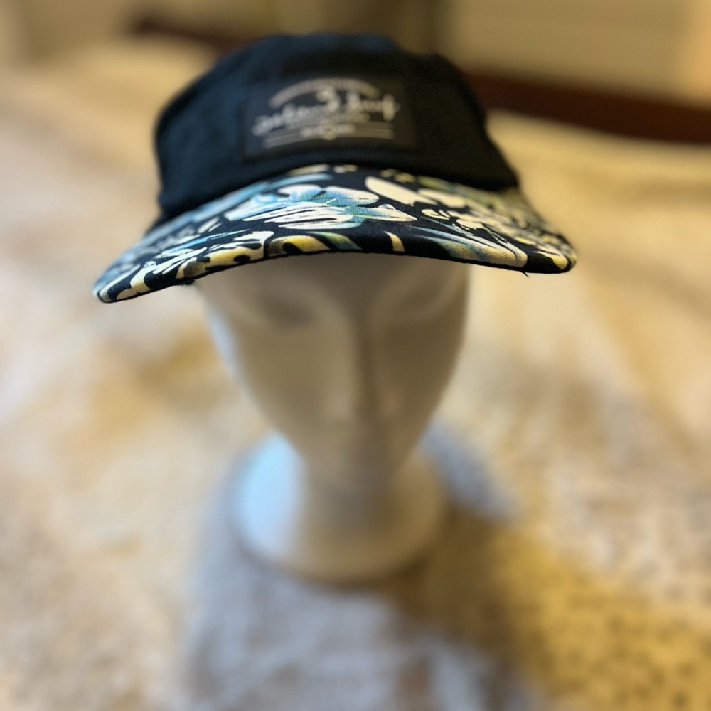 Floral Black Cap